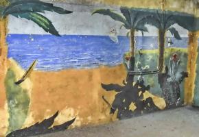 Ligne Maginot - GUENTRANGE (FESTE DE) - (Ouvrage d'artillerie) - Caserne Sud
Fresque de 'H.Bouillot (?)  1-1940'