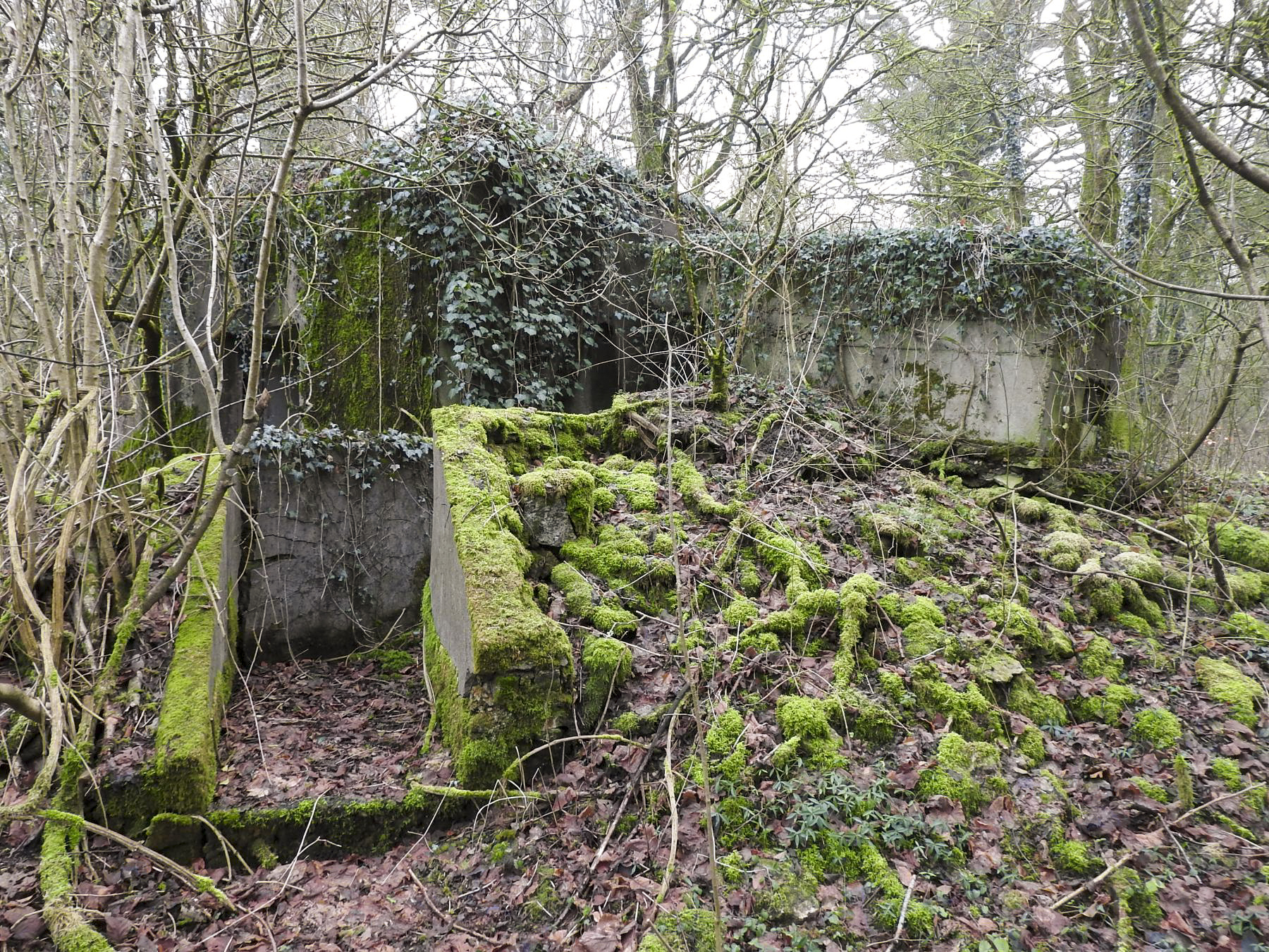 Ligne Maginot - AB32-B - LANDERT OUEST - (Blockhaus pour canon) - L'accès vers l'entrée hommes et l'avancée pour FM. - STENGER Mathieu