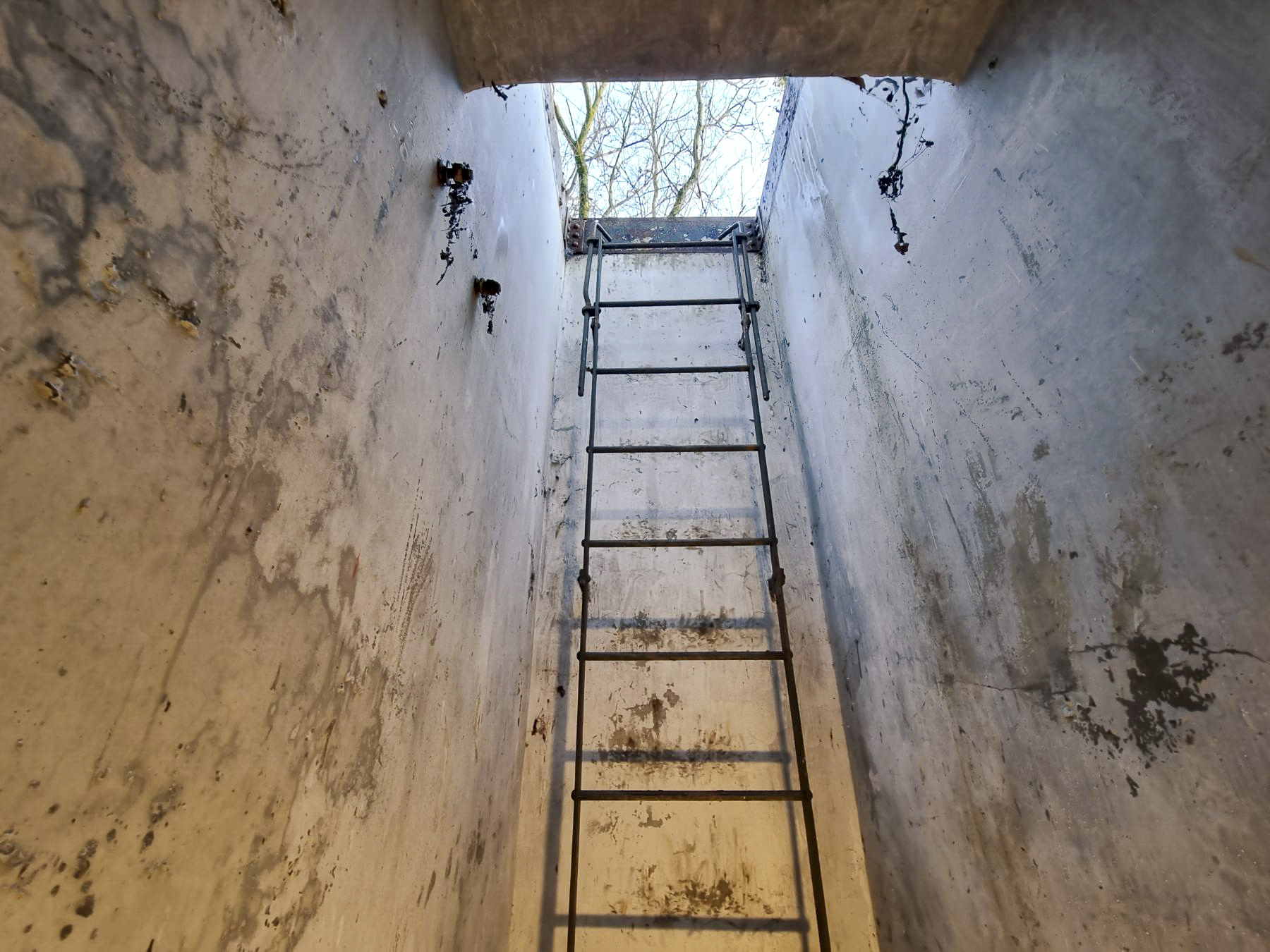 Ligne Maginot - 45T - (Chambre de coupure) - Puits d'accès et échelle