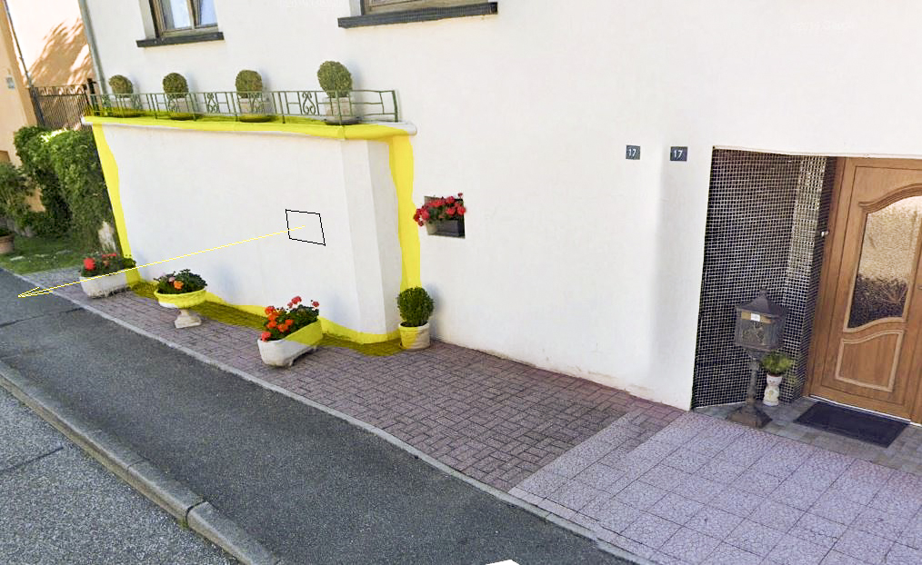 Ligne Maginot - BARRAGE DE WITTRING SUD - (Blockhaus pour arme infanterie) - Les murs extérieurs du blockhaus sont encore visibles de nos jours, bien que 'neutralisé' - Google StreetView