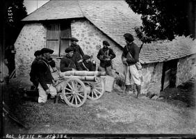 Ligne Maginot - Canon de 65 de montagne mle 1906 - Pièce de 65 de montagne elle 1916 et ses servants