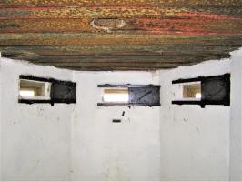 Ligne Maginot - FORT FOCH - (Abri) - Les trois créneaux d'observation et l'orifice périscopique en toiture