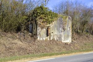 Ligne Maginot - CB120 - RISICKER - (Blockhaus pour canon) - Etat en février 2019 encombré par quelques détritus.