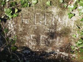 Ligne Maginot - BC1 - HOCHGERICHT - (Cuve pour canon) - Le cartouche 6° Génie 5° Cie.