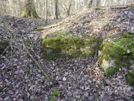 Ligne Maginot - STUDEN - (Abri) - Le reste du muret de l'entrée.