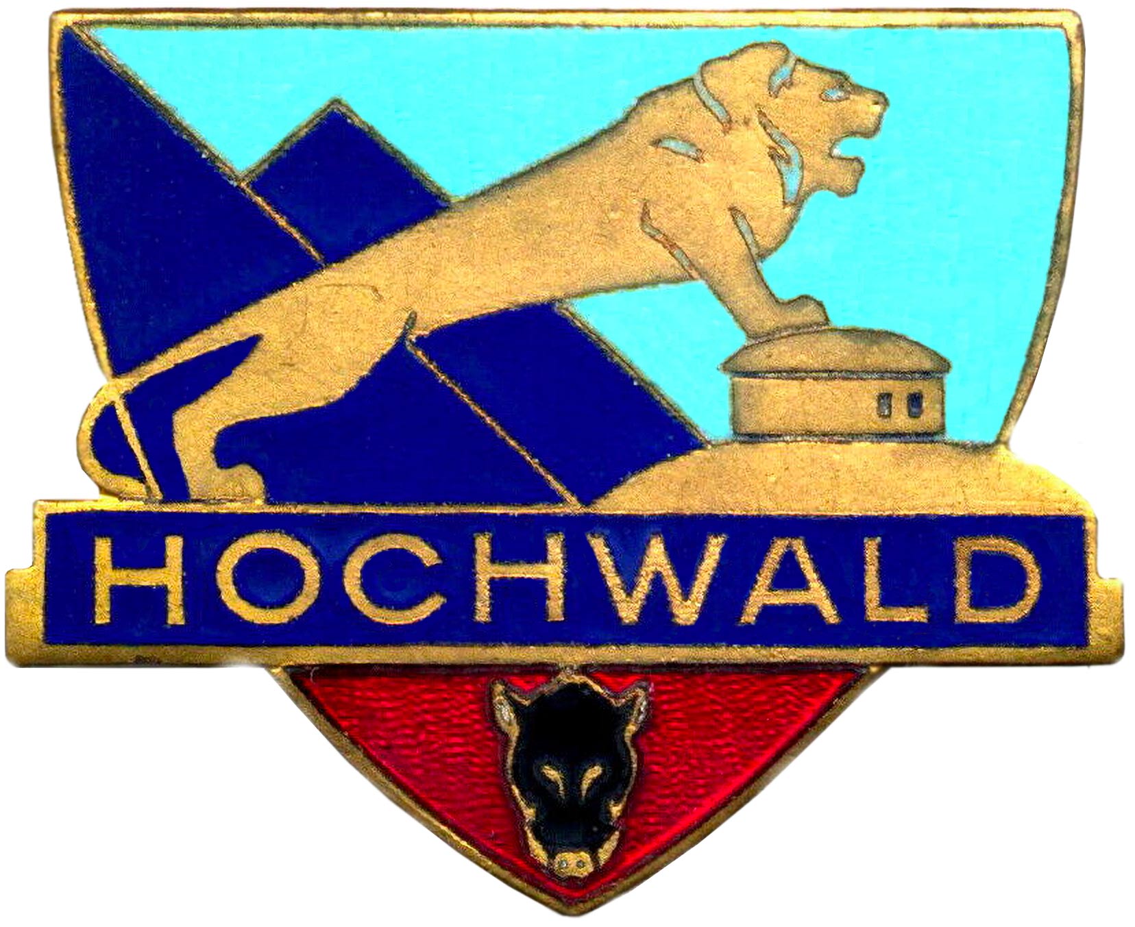 Ligne Maginot - HOCHWALD - (Ouvrage d'artillerie) - Insigne de l'équipage de l'ouvrage
Fabrication Fraisse-Demey Paris