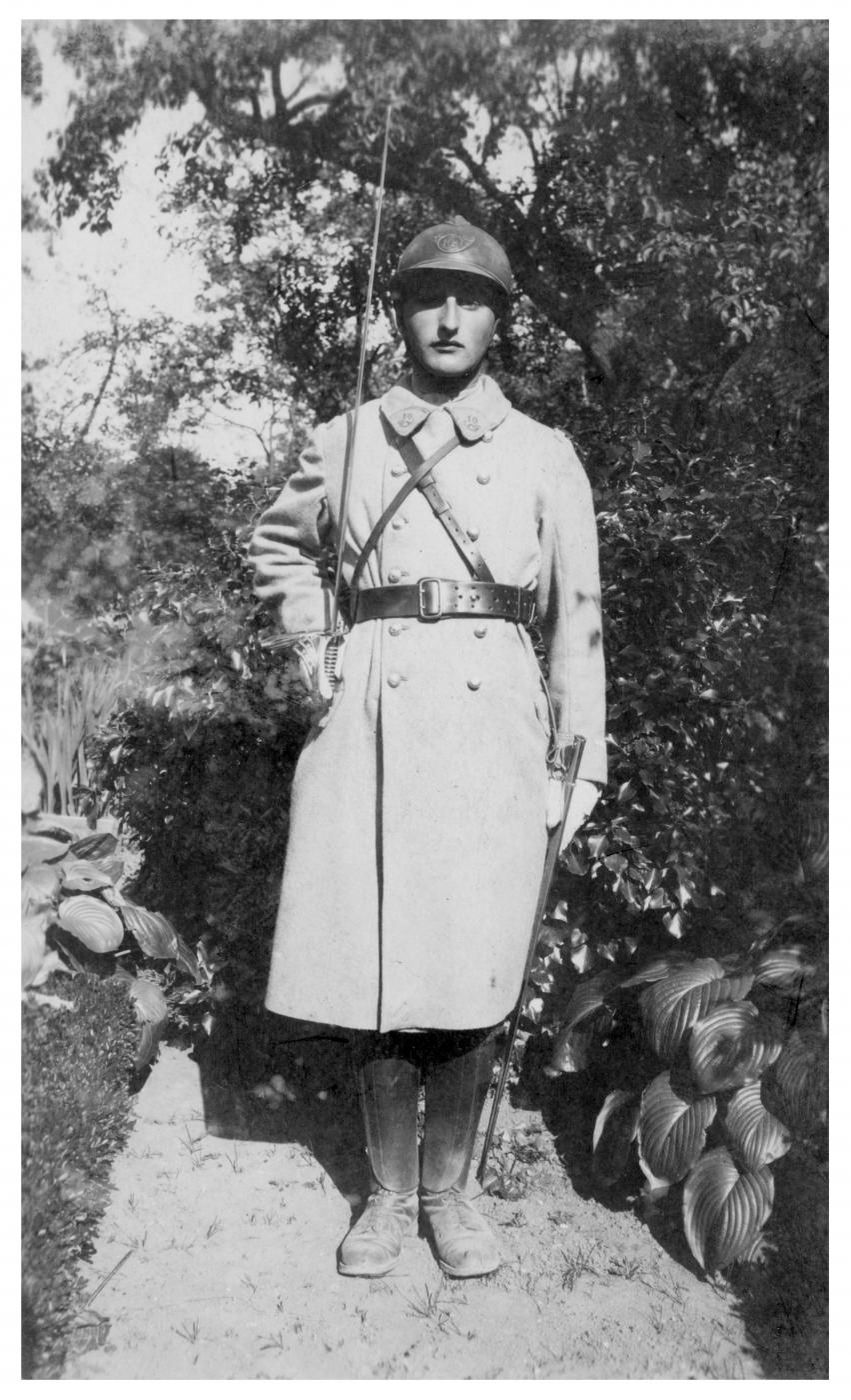 Ligne Maginot - Le sous-lieutenant Fernand Elchinger - Photo prise alors que le sous-lieutenant Elchinger servait au 10° BCA