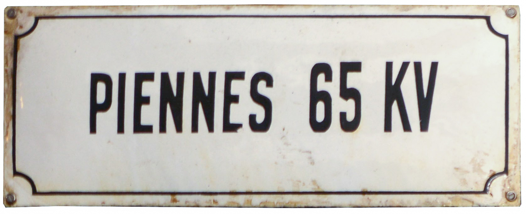 Ligne Maginot - XIVRY CIRCOURT - (Infrastructures électriques) - Plaque émaillée
Arrivée 65 KV de Piennes