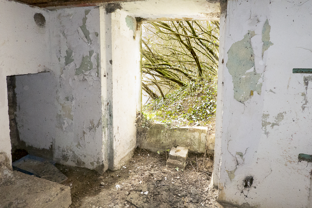 Ligne Maginot - CB120 - RISICKER - (Blockhaus pour canon) - Entrée pour le canon à l'arrière du blockhaus.
L'entrée pour le personnel est visible à gauche.