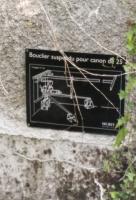 Ligne Maginot - A26-A - FONTAINE OUEST - (Blockhaus pour canon) - Panneau didactique à proximité du créneau de la pièce antichar.