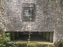 Ligne Maginot - A26-A - FONTAINE OUEST - (Blockhaus pour canon) - Embrasure à rotule pour fusil mitrailleur