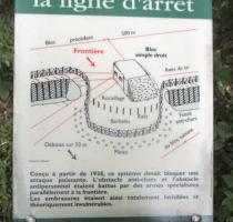 Ligne Maginot - A26-A - FONTAINE OUEST - (Blockhaus pour canon) - Plaque explicative apposée à proximité du blockhaus.