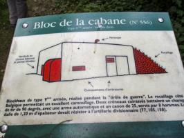 Ligne Maginot - A26-A - FONTAINE OUEST - (Blockhaus pour canon) - Plaque explicative apposée à proximité du blockhaus.