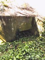 Ligne Maginot - HABERHAEUSER 1 (Blockhaus pour arme infanterie) - Le créneau à l'avant.