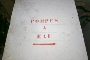 Ligne Maginot - DONAU - (Abri) - Marquage à l'entrée du local des citernes