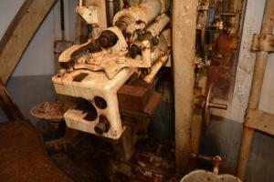 Ligne Maginot - Canon-obusier de 75 mm modèle 1933 sous casemate - Ouvrage du Simserhof
Culasse de la bouche à feu
La clef de sureté n'est pas en place