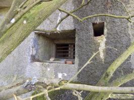 Ligne Maginot - A58 - HIRAUMONT NORD - (Casemate d'infanterie - Simple) - Face frontale, créneau Hotchkiss