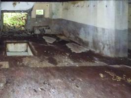 Ligne Maginot - A116 - LES ANORELLES - (Casemate d'infanterie - Simple) - Vue de l'accès au niveau inférieur, de l'entrée du matériel et embrasure FM