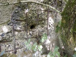 Ligne Maginot - B818 - LA TAILLE LAMBEAUX - (Blockhaus pour canon) - Le flanquement droit
L'impact d'un projectile tiré de l'extérieur