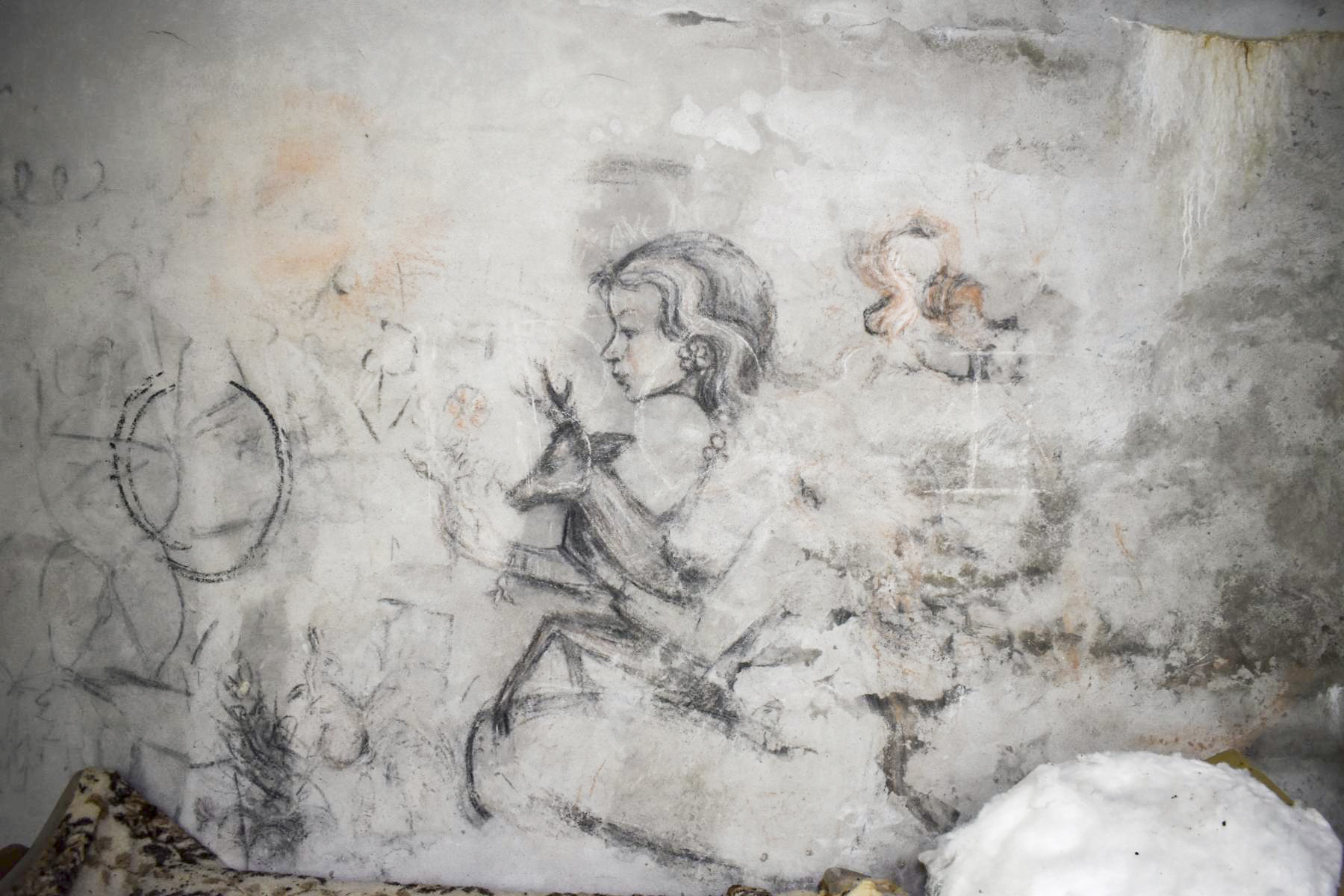 Ligne Maginot - BOIS DE DESSENHEIM SUD-OUEST 6 - (PC) - Fresque dans la salle Nord - Daniel Froehly