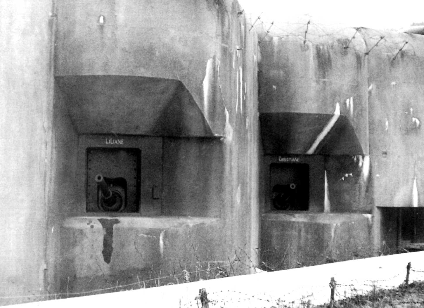 Ligne Maginot - HOCHWALD - (Ouvrage d'artillerie) - Bloc 12
Casemate d'artillerie
Canons de 75 modèle 29
Les deux embrasures des canons Liliane et Christiane - Albert HAAS