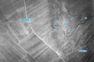 Ligne Maginot - ROCHONVILLERS - A8 - (Ouvrage d'artillerie) - Vue aérienne du 11 mars 1940