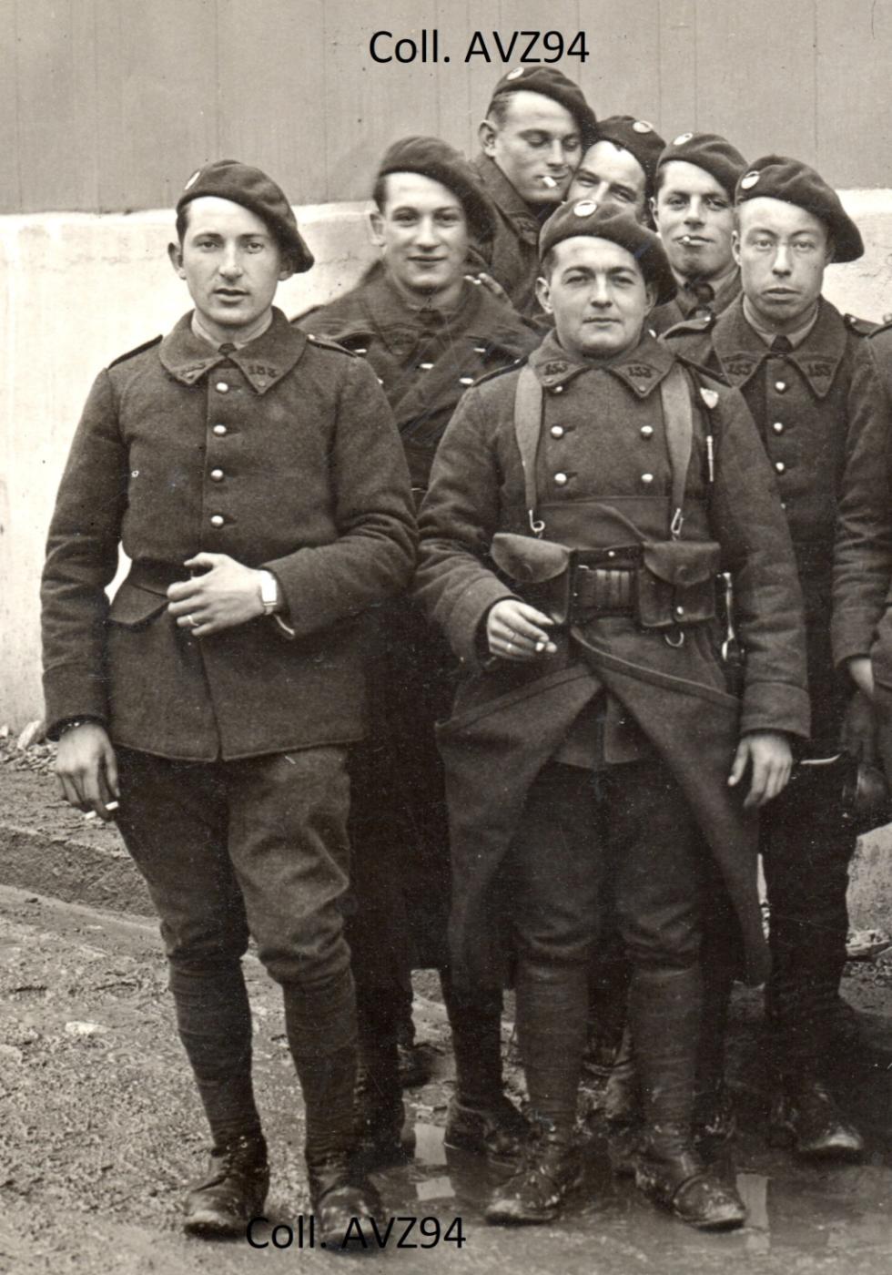 Ligne Maginot - Fantassins du 153e RIF - Photo légendée 'Souvenir de Rohrbach 11/01/1939'