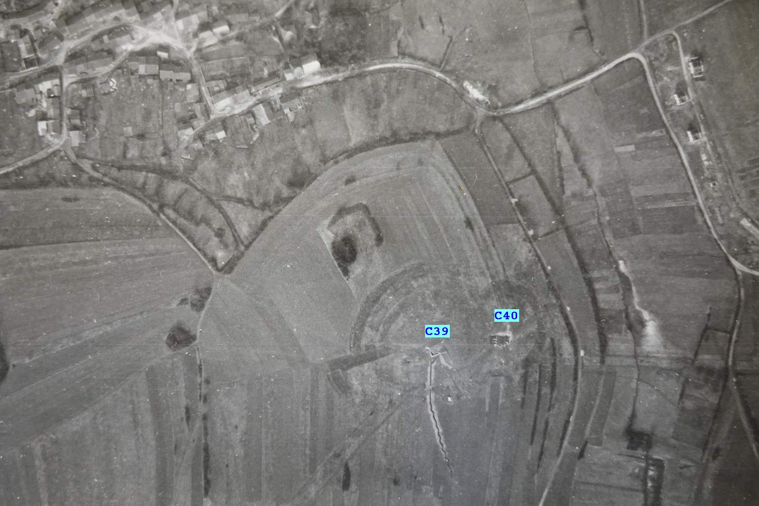 Ligne Maginot - PETERSBERG EST - C40 - (Casemate d'infanterie - Simple) - Vue aérienne du 11 mars 1940 - Armée de l'Air - Observateur Lt Gaubert