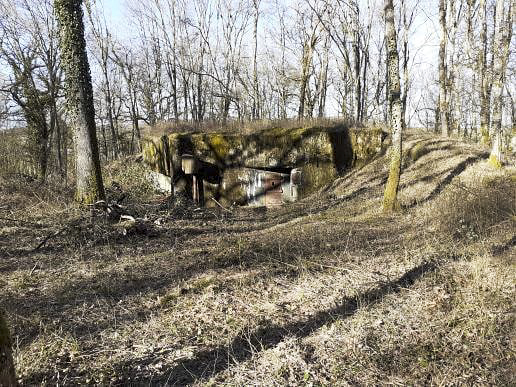 Ligne Maginot - BASSE PARTHE OUEST - C45 - (Casemate d'infanterie - Simple) - La casemate après débroussaillage