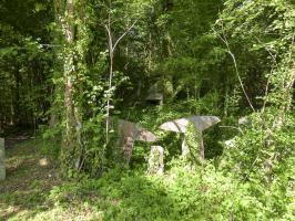 Ligne Maginot - B817 - LA GALOPERIE NORD - (Blockhaus pour canon) - L'obstacle anti char trés particulier entre le blockhaus et la frontiére.