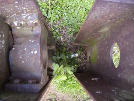 Ligne Maginot - 20 - (Barrage de Route) - Pilier pivot vu de dessus