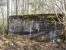 Ligne Maginot - BA89 - MOULIN LACAILLE - (Blockhaus pour canon) - 'Le mur', côté face au blockhaus