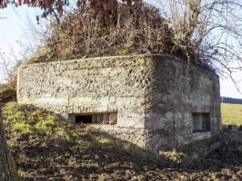 Ligne Maginot - BA94 - LE COUVENT - (Blockhaus pour canon) - Faces droite et frontale