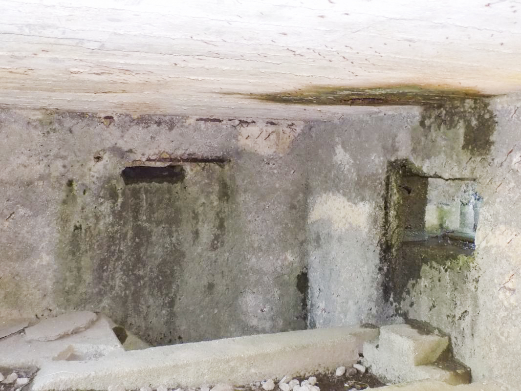 Ligne Maginot - BA87 - LA PETITE RIEZE - (Blockhaus pour canon) - Face gauche créneau Obs et créneau AC