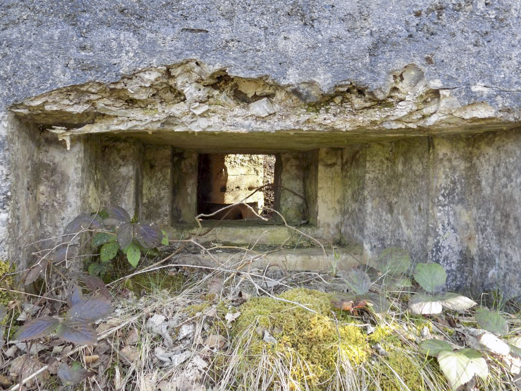 Ligne Maginot - BA89 - MOULIN LACAILLE - (Blockhaus pour canon) - Face gauche, créneau Hotchkiss - R Tucker