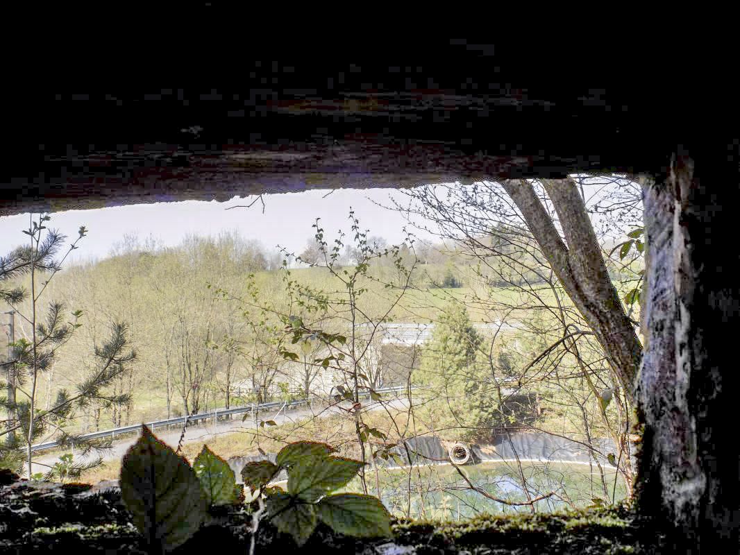 Ligne Maginot - BA89 - MOULIN LACAILLE - (Blockhaus pour canon) - Vue créneau Obs/FM vers le nord-est