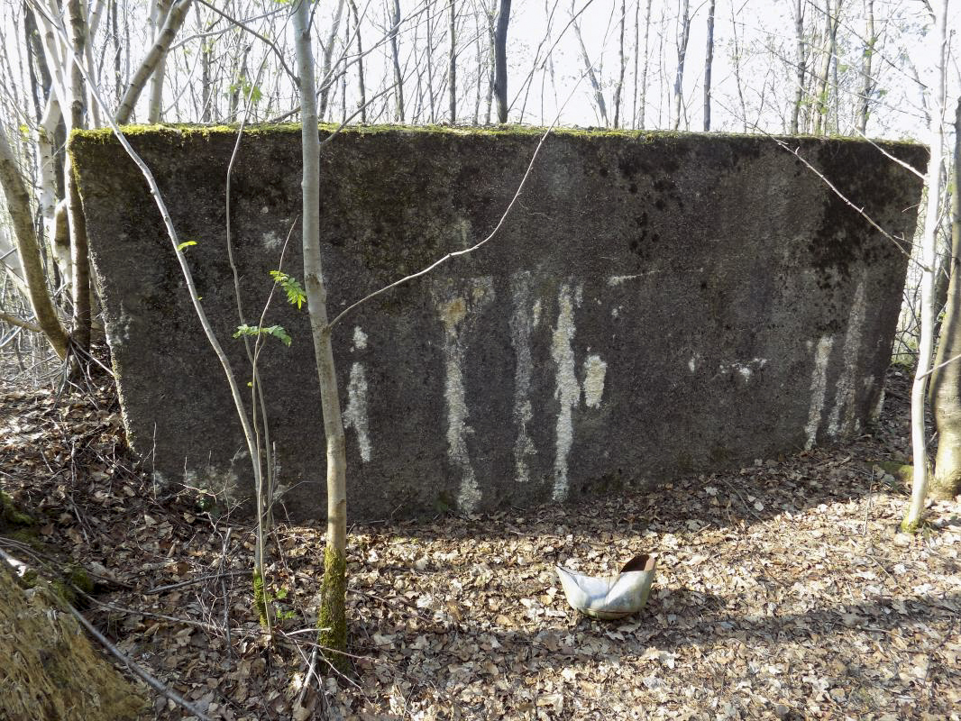 Ligne Maginot - BA89 - MOULIN LACAILLE - (Blockhaus pour canon) - 'Le mur', face opposé du blockhaus