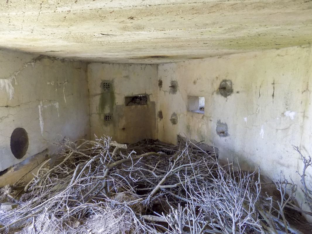 Ligne Maginot - BA91 - LE BOCHET NORD - (Blockhaus pour canon) - Face gauche créneau Obs/FM et face frontale créneau Hotchkiss
