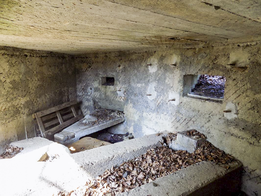 Ligne Maginot - BA99 - LES SAPINS - (Blockhaus pour canon) - Face frontale, créneau Hotchkiss et AC - R Tucker