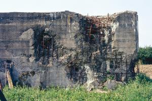 Ligne Maginot - BIDING EST 1 - (Blockhaus pour canon) - Dégats