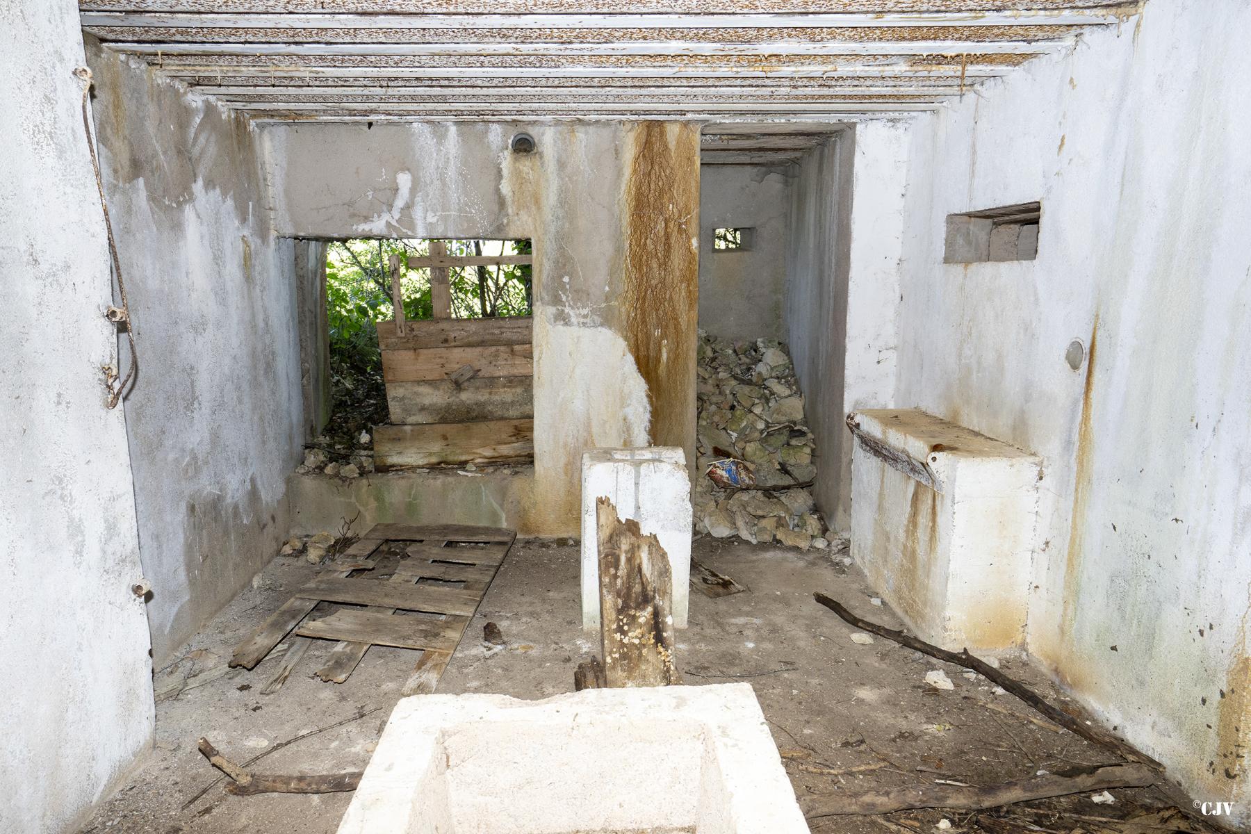 Ligne Maginot - B3 - LE BAS DES PRÉS SUD - (Blockhaus pour canon) - La chambre de tir - Lia VERMEULEN