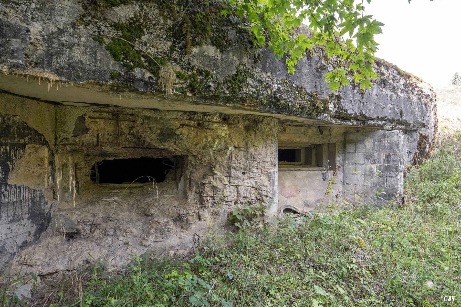 Ligne Maginot - B7 - MEIX-VANNOT - (Blockhaus pour canon) - Les créneaux - Lia VERMEULEN