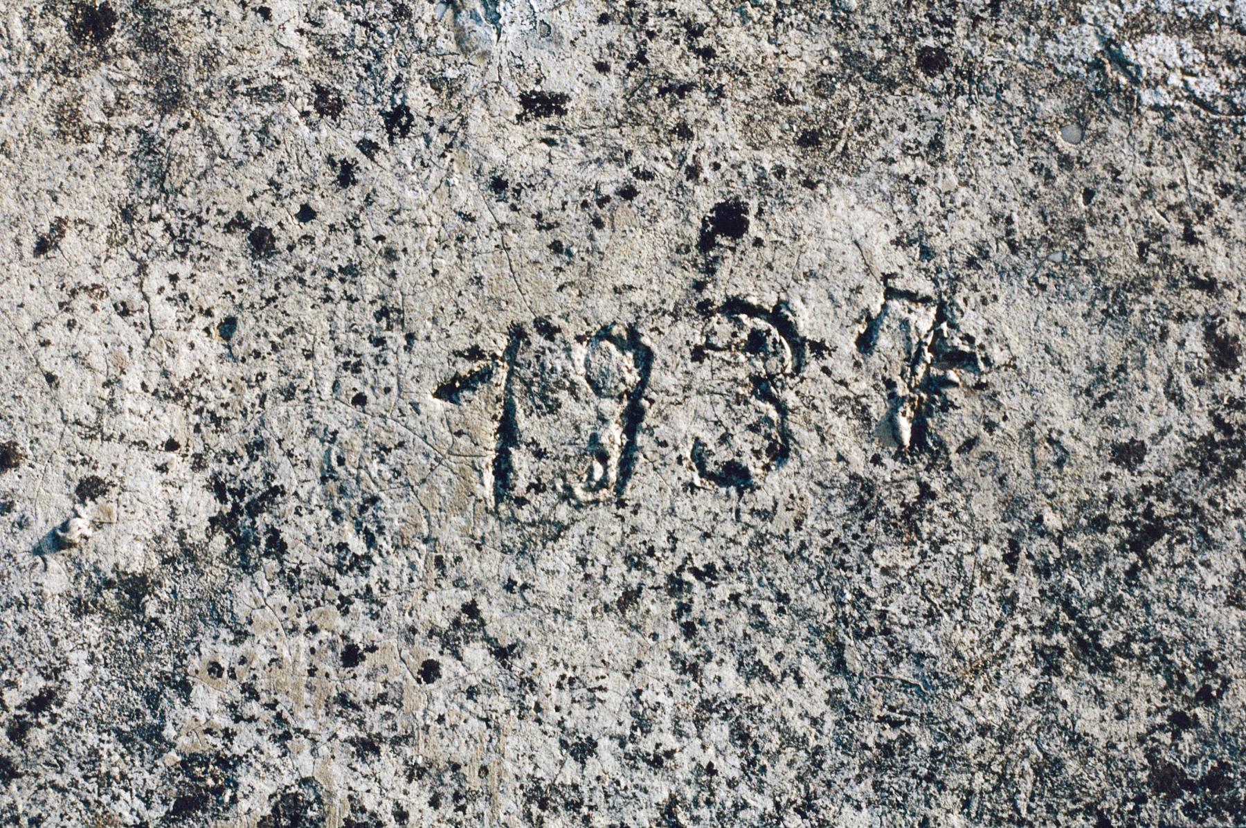 Ligne Maginot - RUISSEAU 6 - (Blockhaus pour arme infanterie) - Date présent sur un mur - MANSUY Michel