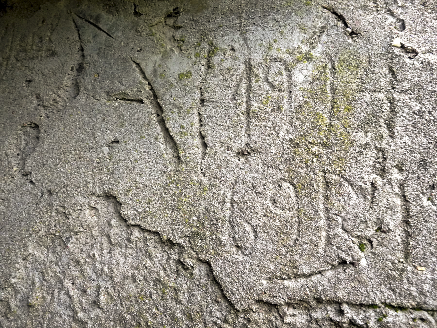 Ligne Maginot - LE 75 3 - (Blockhaus pour arme infanterie) - Inscriptions sur l'avant du blockhaus au dessus de l'entrée