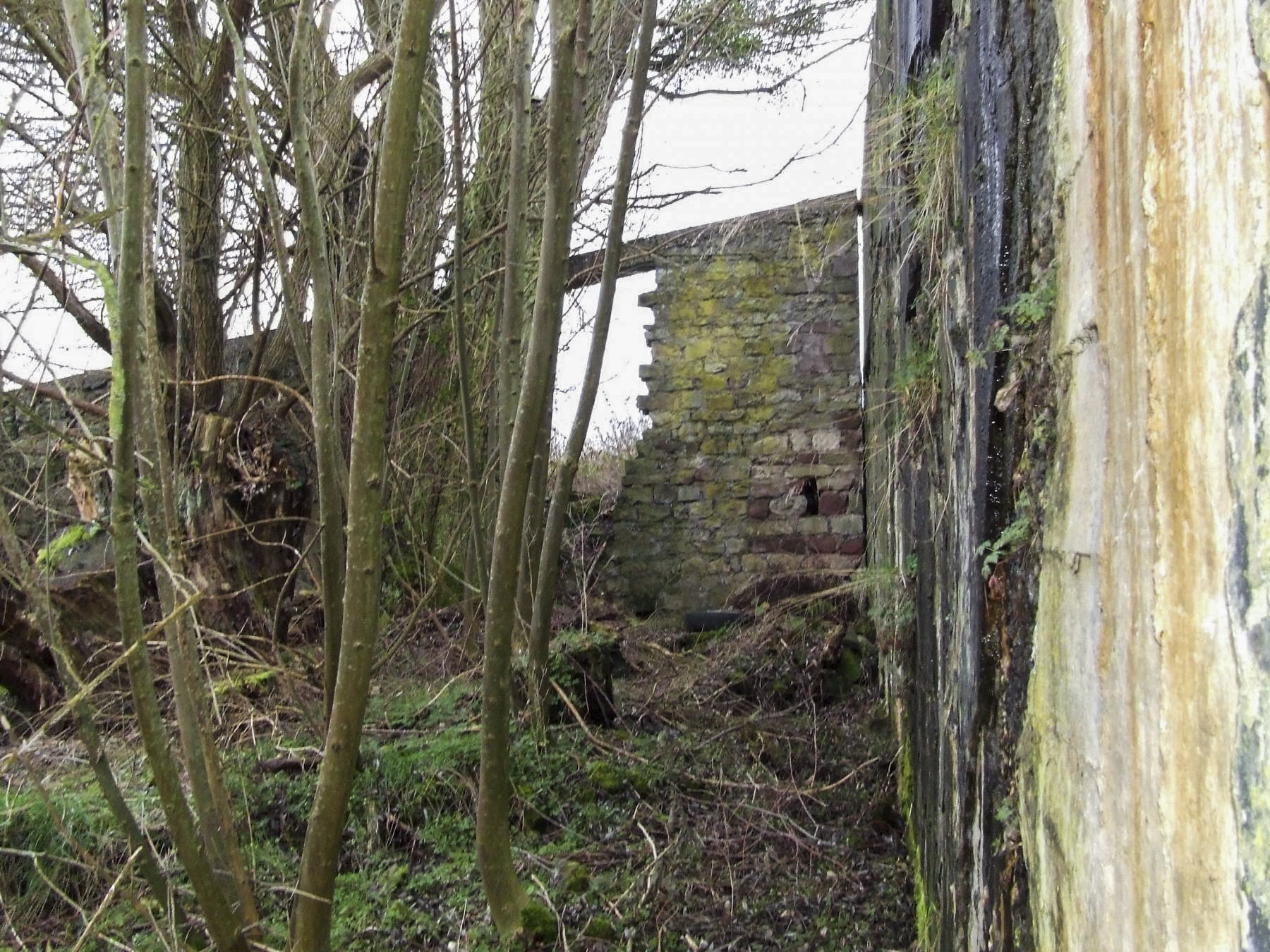 Ligne Maginot - MC39B - MC17 - (Casemate d'infanterie) - Le mur d'aile en maçonnerie.