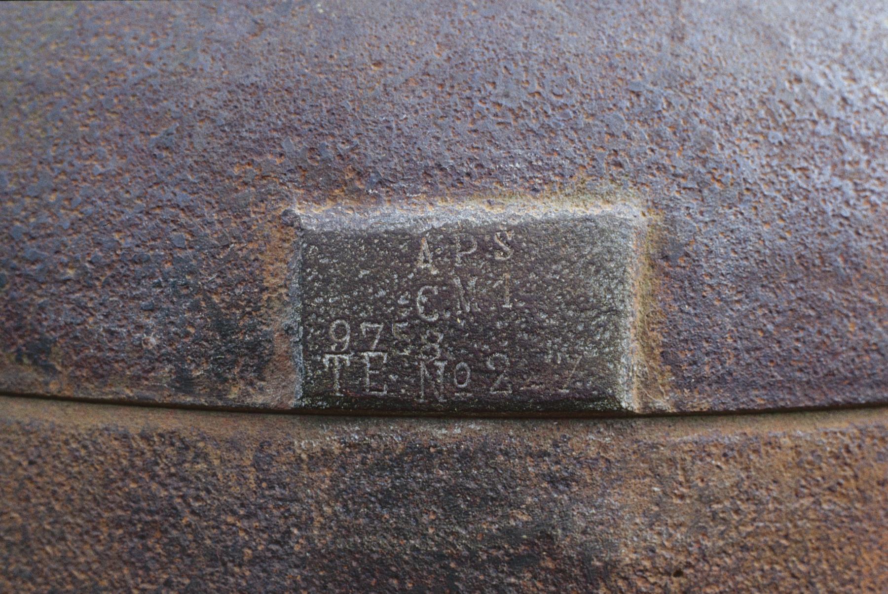 Ligne Maginot - T17 (TD N° 227) - (Cuve pour arme d'infanterie) - Plaque d'identification - Inconnu 