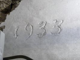 Ligne Maginot - MORFONTAINE - C14 - (Casemate d'infanterie - Double) - Date inscrite au dessus d'une porte à l'étage inférieur