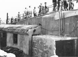 Ligne Maginot - 31/1 - PONT DE BATEAUX DE NEUF BRISACH - (Casemate d'infanterie - Double) - La façade arrière de la casemate