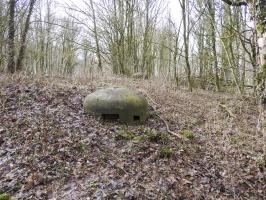 Ligne Maginot - GROS BOIS - C35 - (Casemate d'infanterie - Simple) - Le dessus de la casemate avec les cloches JM devant et GFM à l'arrière.
