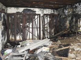 Ligne Maginot - GROS BOIS - C35 - (Casemate d'infanterie - Simple) - La chambre de tir dévastée.